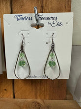 Load image into Gallery viewer, Loop Drop Capped Glass Bead Earrings