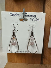 Load image into Gallery viewer, Loop Drop Capped Glass Bead Earrings