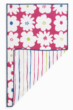 Load image into Gallery viewer, Fuchsia Floral Absorbent Reversible Towel - 18x30in
