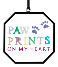 Load image into Gallery viewer, Paw Prints On My Heart Suncatcher