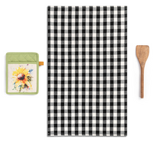 Load image into Gallery viewer, Sunflower Hot Pad & Towel with Spatula Set