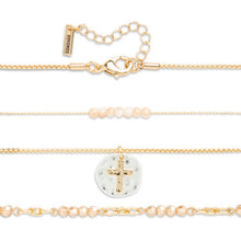 Load image into Gallery viewer, Beaded Prayer Necklace - Champagne