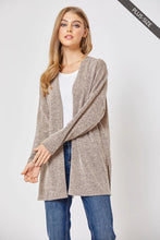 Load image into Gallery viewer, Mocha Long Sleeve Thermal Knit Cardigan
