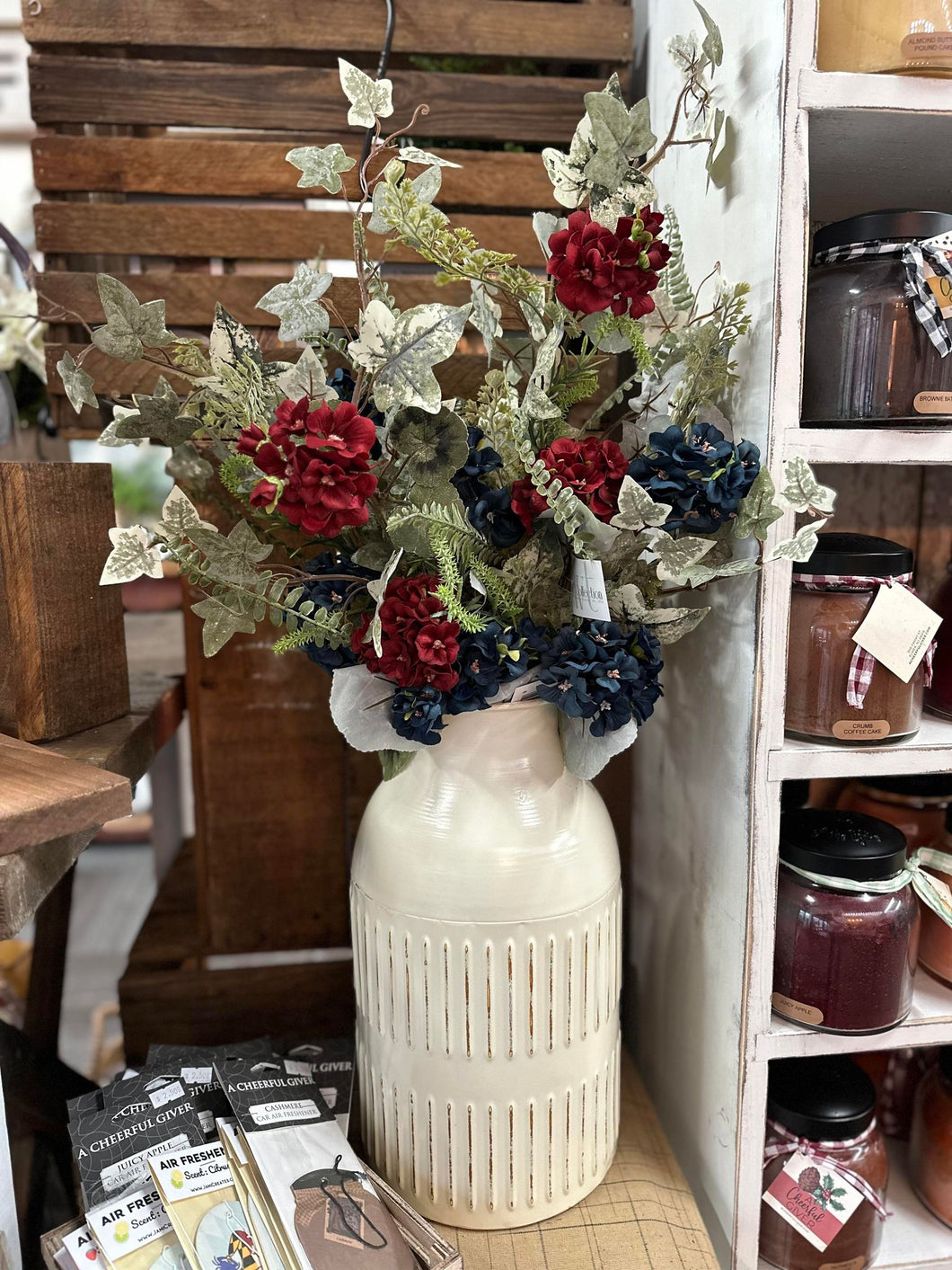 Blue and Red Hydrangea Mixed Floral Pics