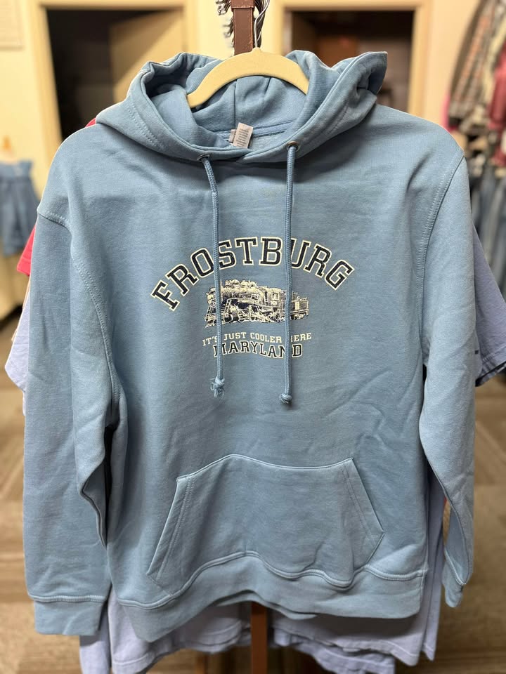 Frostburg Steam Engine Hooded Sweat | Faded Blue