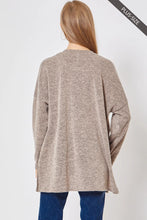 Load image into Gallery viewer, Mocha Long Sleeve Thermal Knit Cardigan
