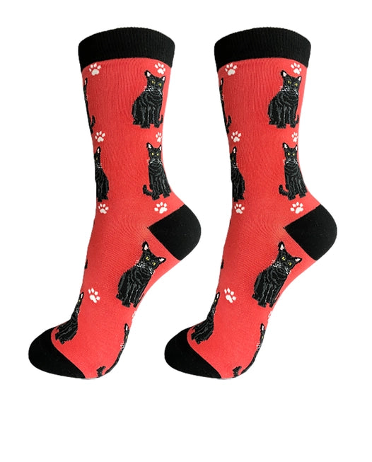 Black Cat - Unisex - Fun Novelty Crew Socks