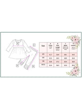 Load image into Gallery viewer, Kids Sage Green Floral Tunic Top &amp; Legging Pants Set
