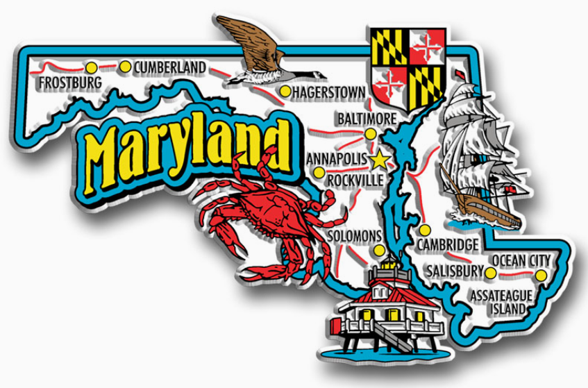Maryland Jumbo State Magnet | Made in USA