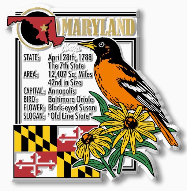 Maryland State Montage Magnet 3
