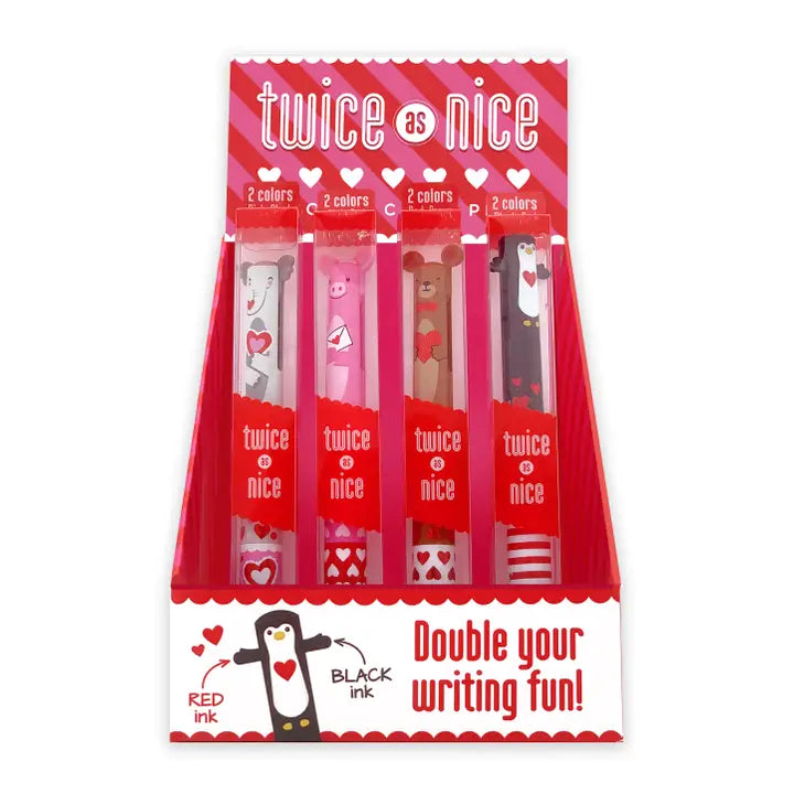 Twice As Nice Valentine 2 Color Click Pen