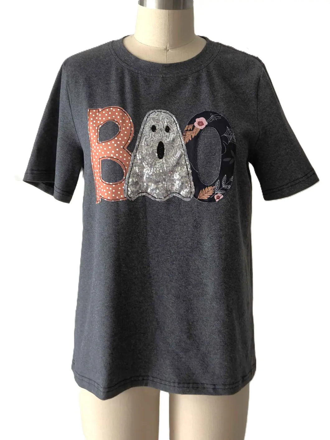 Halloween Boo Phantom Patch T-Shirt