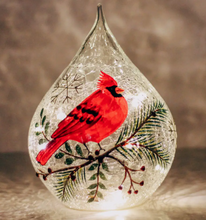 Load image into Gallery viewer, Cardinal Teardrop with Led String Lights
