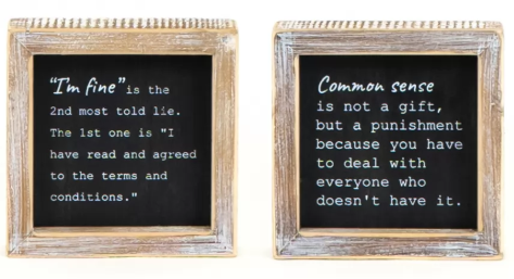 Common Fine Reversible Wood Frame Sign