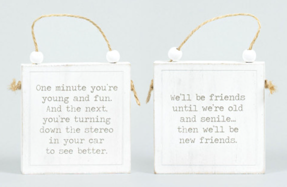 Reversible Friends Hanging Sign