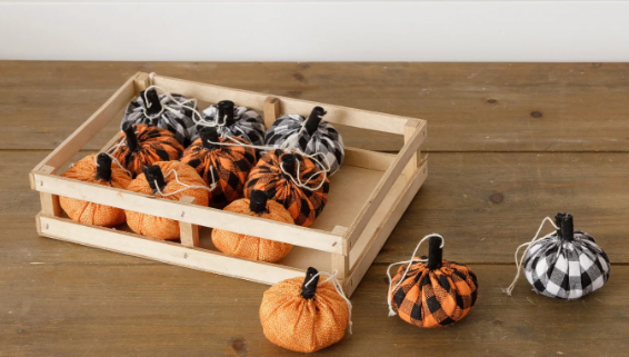 Assorted Buffalo Plaid Pumpkins