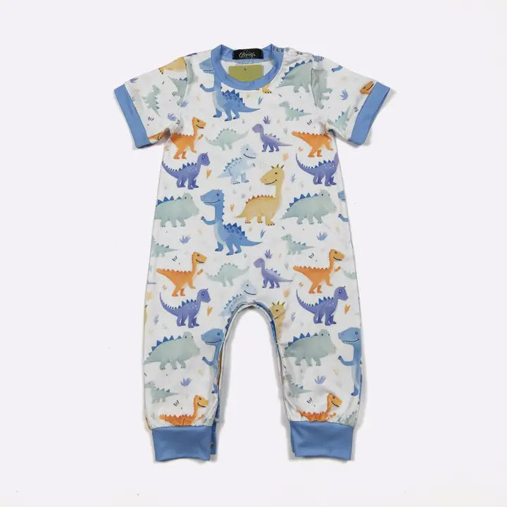 Azure Dino Boy Romper