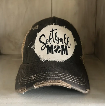 Softball Mom Hat - Black