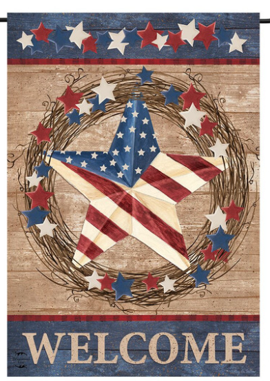 Americana Barnstar Garden Flag