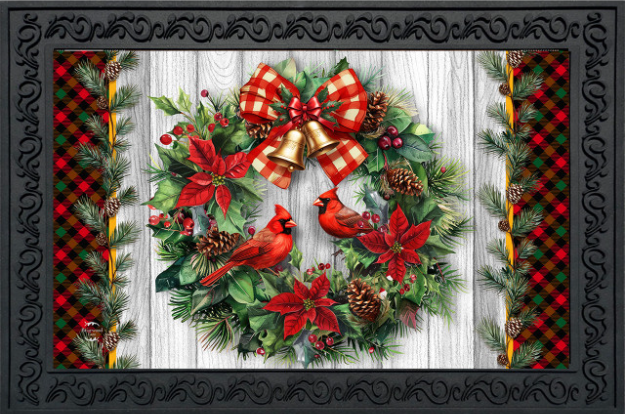 Cardinal Wreath Doormat