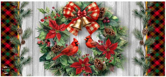 Cardinal Wreath Mini Mat