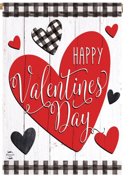 Checkered Valentine House Flag