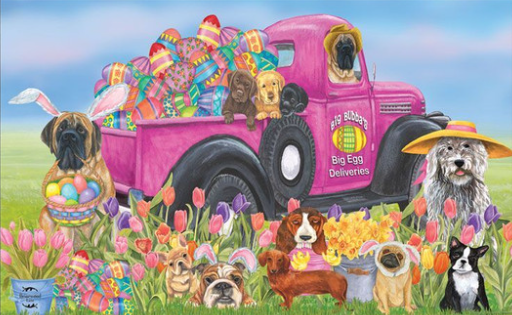 Easter Dogs Doormat