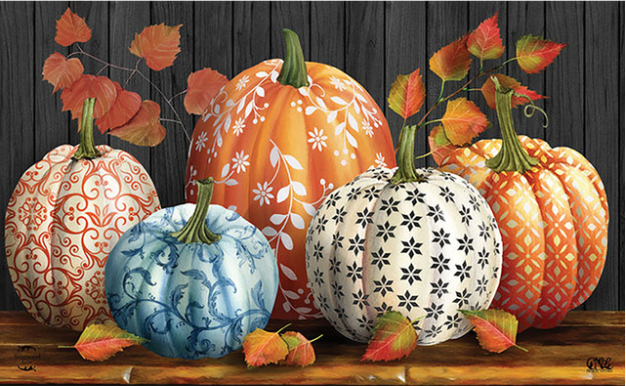 Elegant Pumpkins Doormat