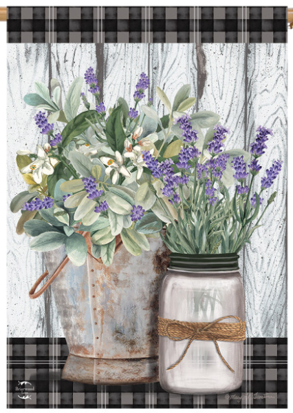 Farmhouse Flowers House Flag