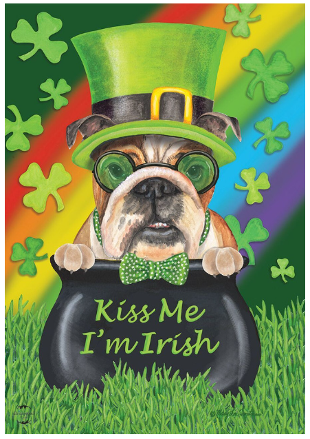 Kiss Me I'm Irish House Flag