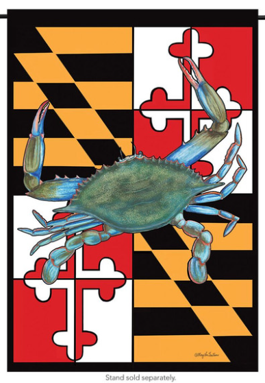 Maryland Crabs Garden Flag