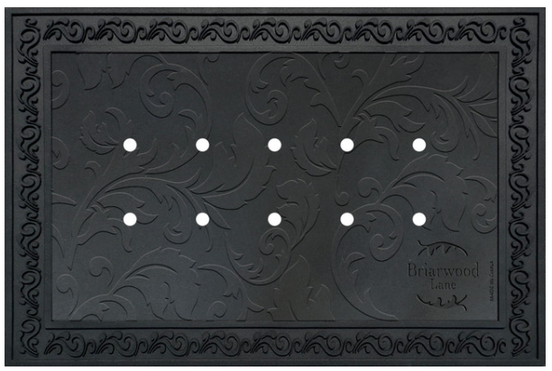 Briarwood Lane Outdoor Rubber Doormat Tray Floral Design