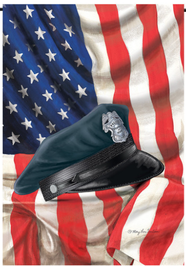 Police Hat Garden Flag