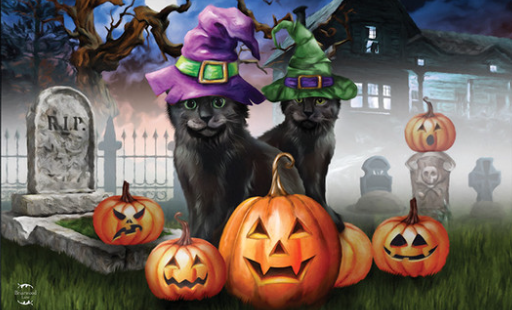 Spooky Kittens Doormat
