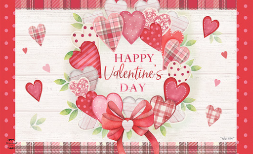 Valentine's Wreath Doormat