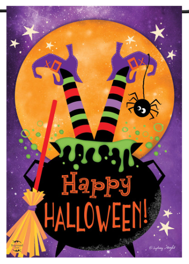 Witch Feet Halloween Garden Flag