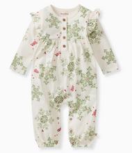 Load image into Gallery viewer, Holiday Snowflakes Baby Girl Jumpsuit
