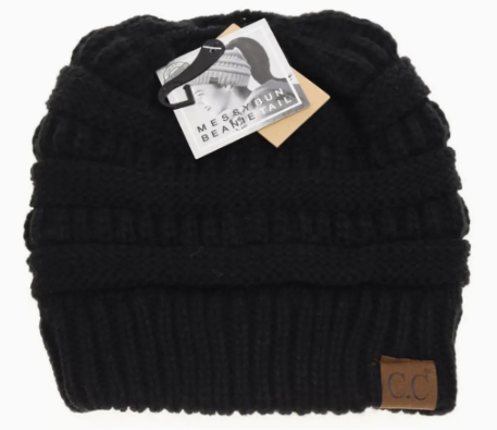C.C Beanie Fuzzy Lined Solid Classic | Black