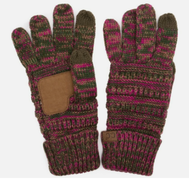 C.C Beanie Unisex Soft Stretch Cable Knit | Hot Pink