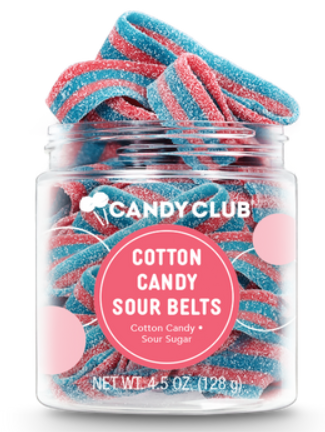 Cotton Candy Sour Belts Candy Club