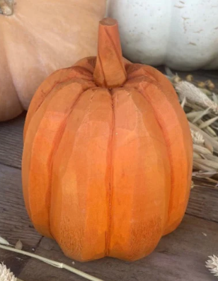Large Orange 3D Carved Pumpkin