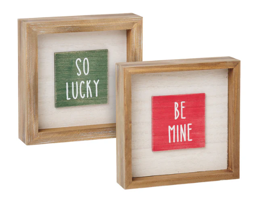 Lucky/Mine Framed Sign (Reversible) - Small