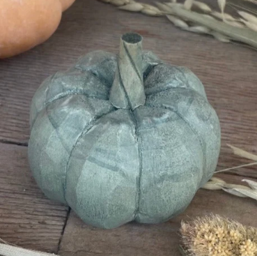 Wide Green 3D Carved Pumpkin