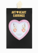 Load image into Gallery viewer, Art Heart Earrings - Be Strong &amp; Courageous
