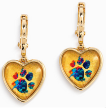 Load image into Gallery viewer, Art Heart Earrings - Dog Mom
