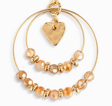 Load image into Gallery viewer, Beaded Love Earrings - Champagne
