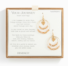 Load image into Gallery viewer, Beaded Love Earrings - Champagne
