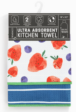 Load image into Gallery viewer, Berries Absorbent Reversible Towel - 18x30in
