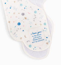 Load image into Gallery viewer, Burp Cloths Set of 2 - Moon and Stars
