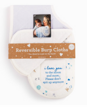 Load image into Gallery viewer, Burp Cloths Set of 2 - Moon and Stars
